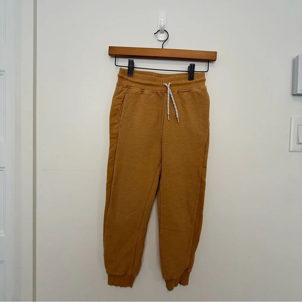 Kids Tan Jogger Pants - Picture 1 of 4